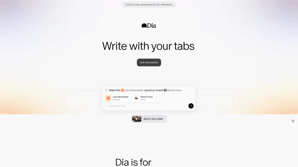 Dia Browser Agent